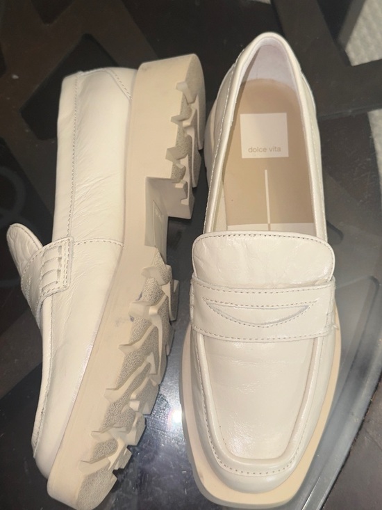 Dolce Vita Shoes - Dolce Vita Women’s Cream w/hint of sheen  Penny Loafers (8)